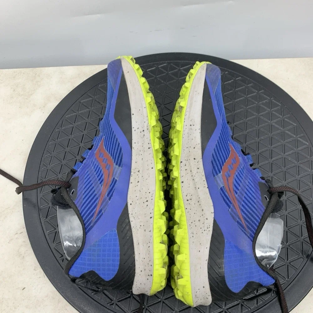 Saucony Peregrine 12 Sneakers Men Size 7.5 Shoes Blue Black Mesh Trail‎ Running